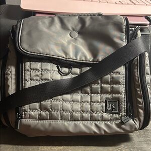 IHKWIP Day to Day convertible crossbody bag in stone grey nylon.